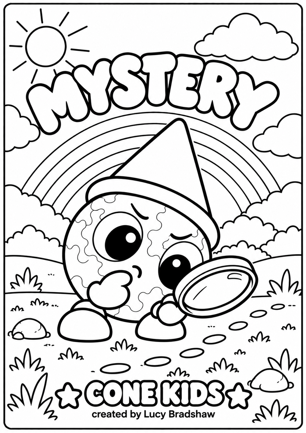 Mystery printable colouring page